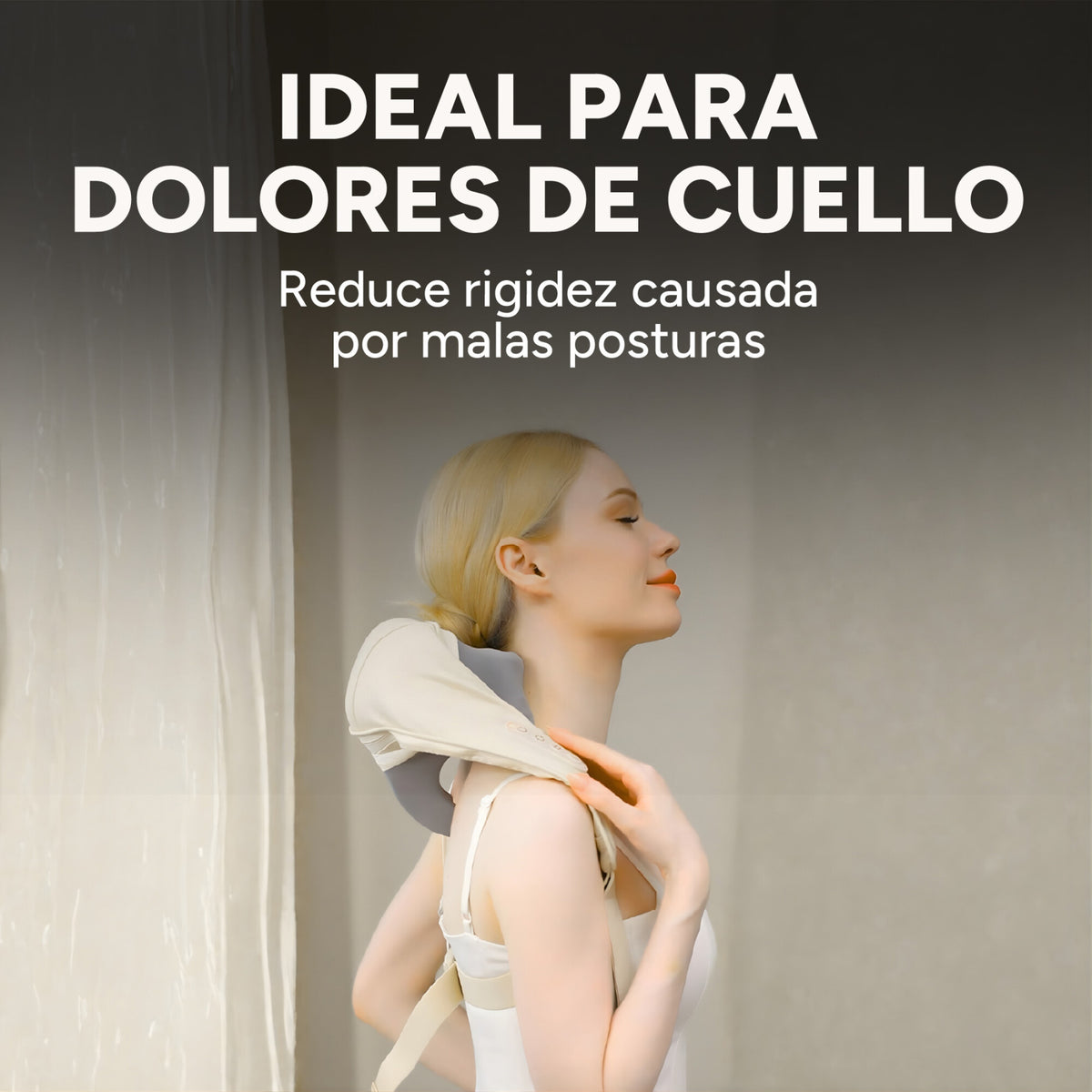 Masajeador Cervical Cuello Espalda Hombros 3 Modos 2 Niveles