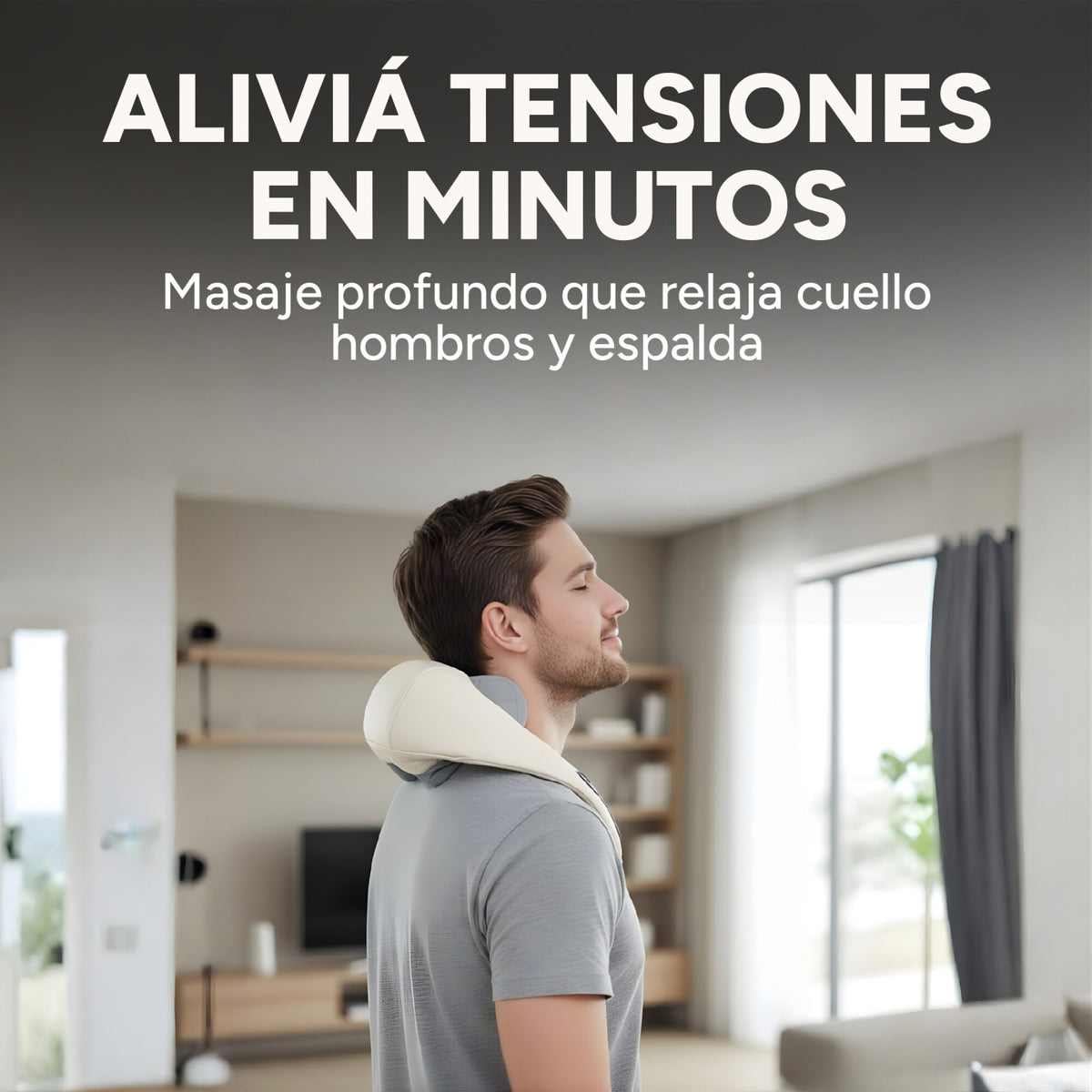 Masajeador Cervical Cuello Espalda Hombros 3 Modos 2 Niveles