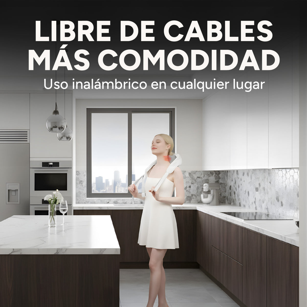 Masajeador Cervical Cuello Espalda Hombros 3 Modos 2 Niveles