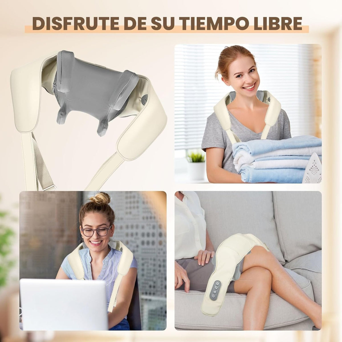 Masajeador Cervical Goldtech Electrico Espalda Cuello Hombro
