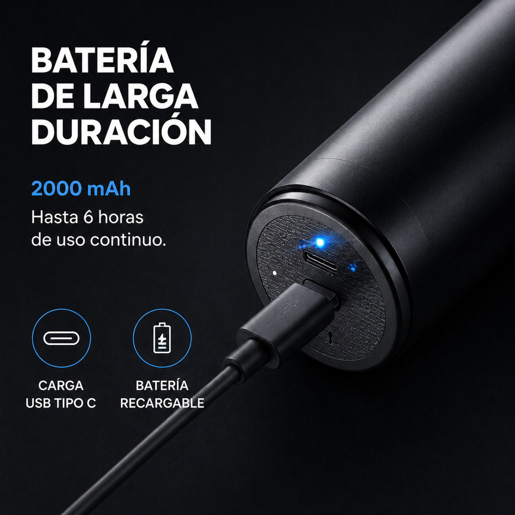 Masajeador Corporal Pistola Gun Portatil Pro 4 Cabezales Pro