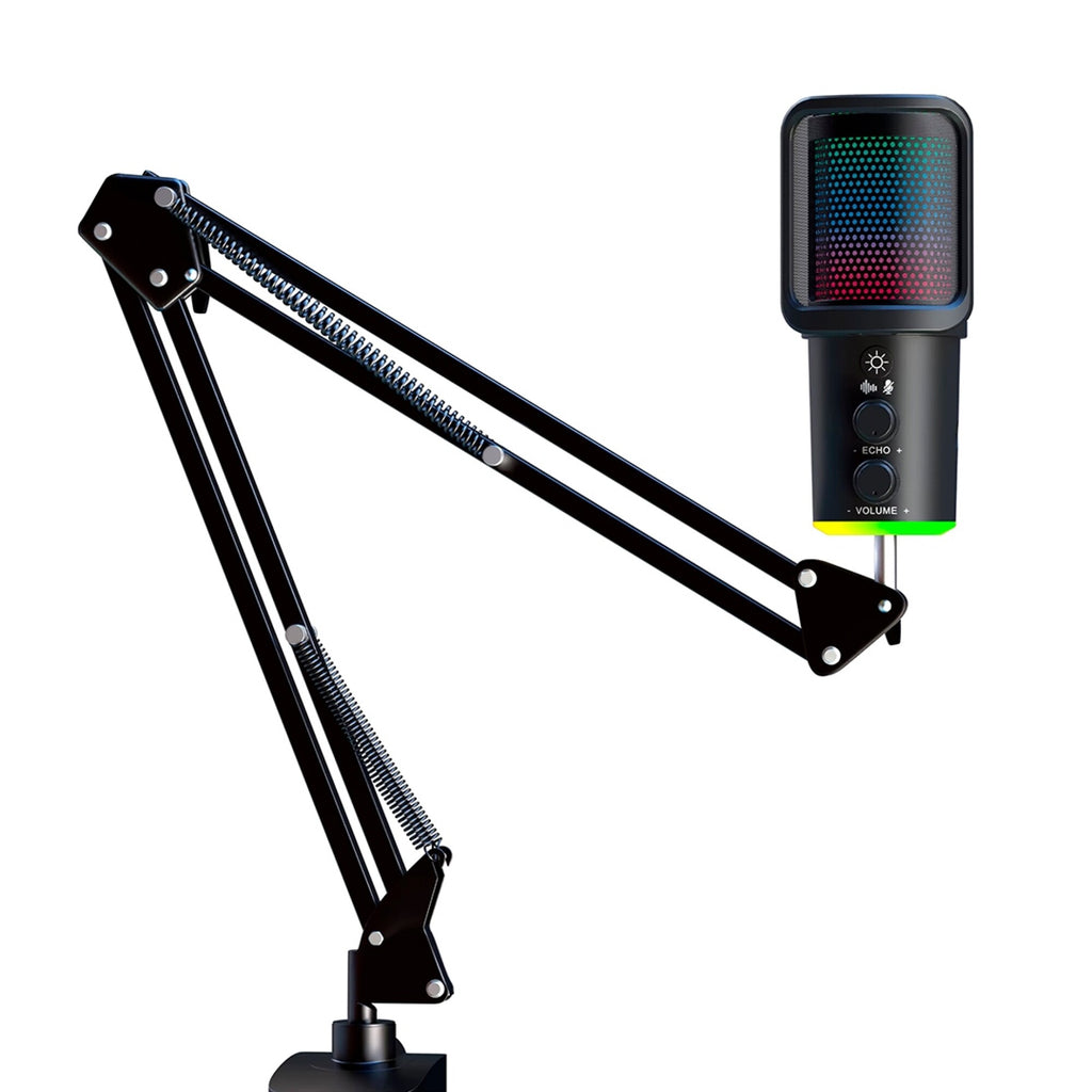 Micrófono RGB USB con Brazo Articulado