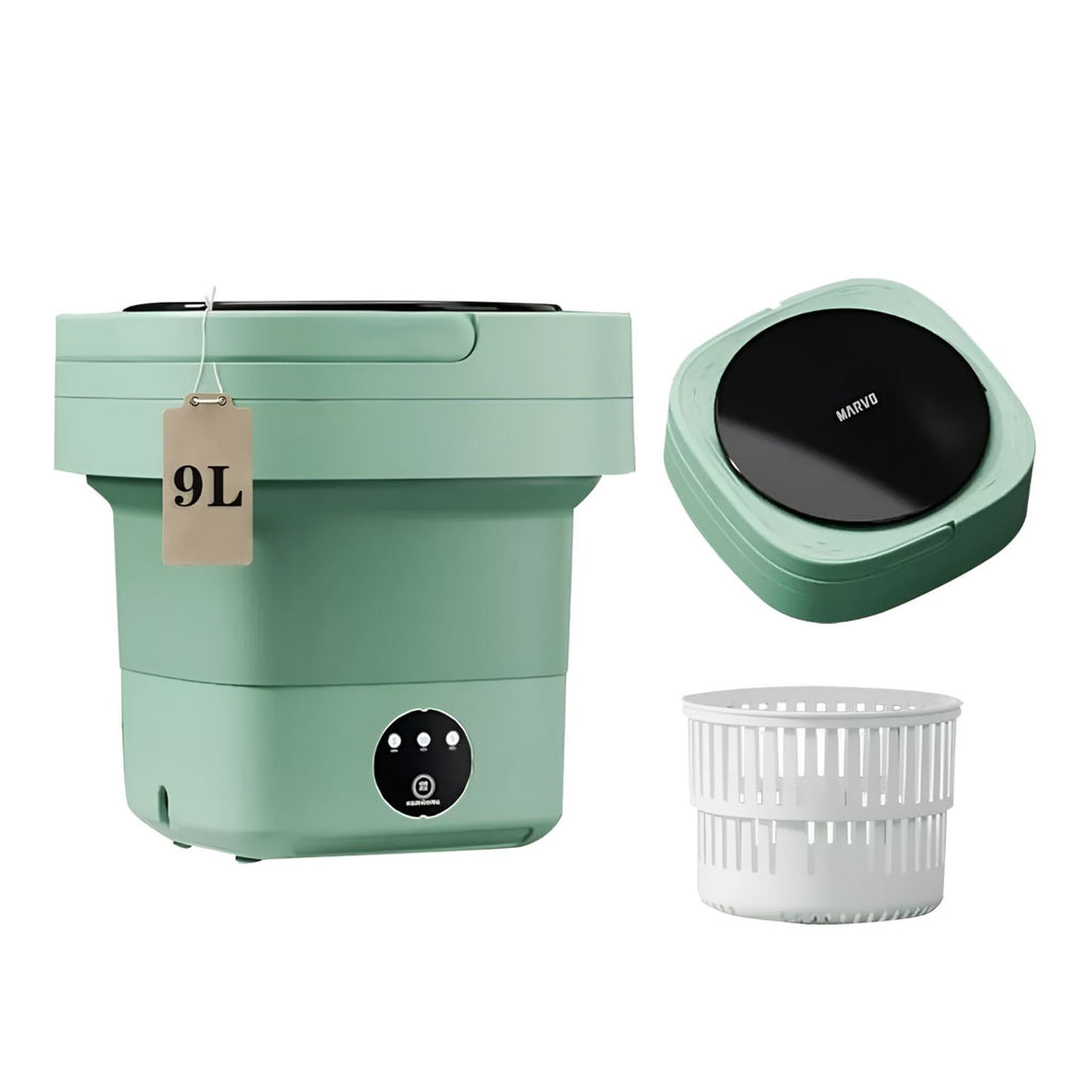 Mini Lavadora Marvo Portátil Plegable 9L Cesto Centrifugador