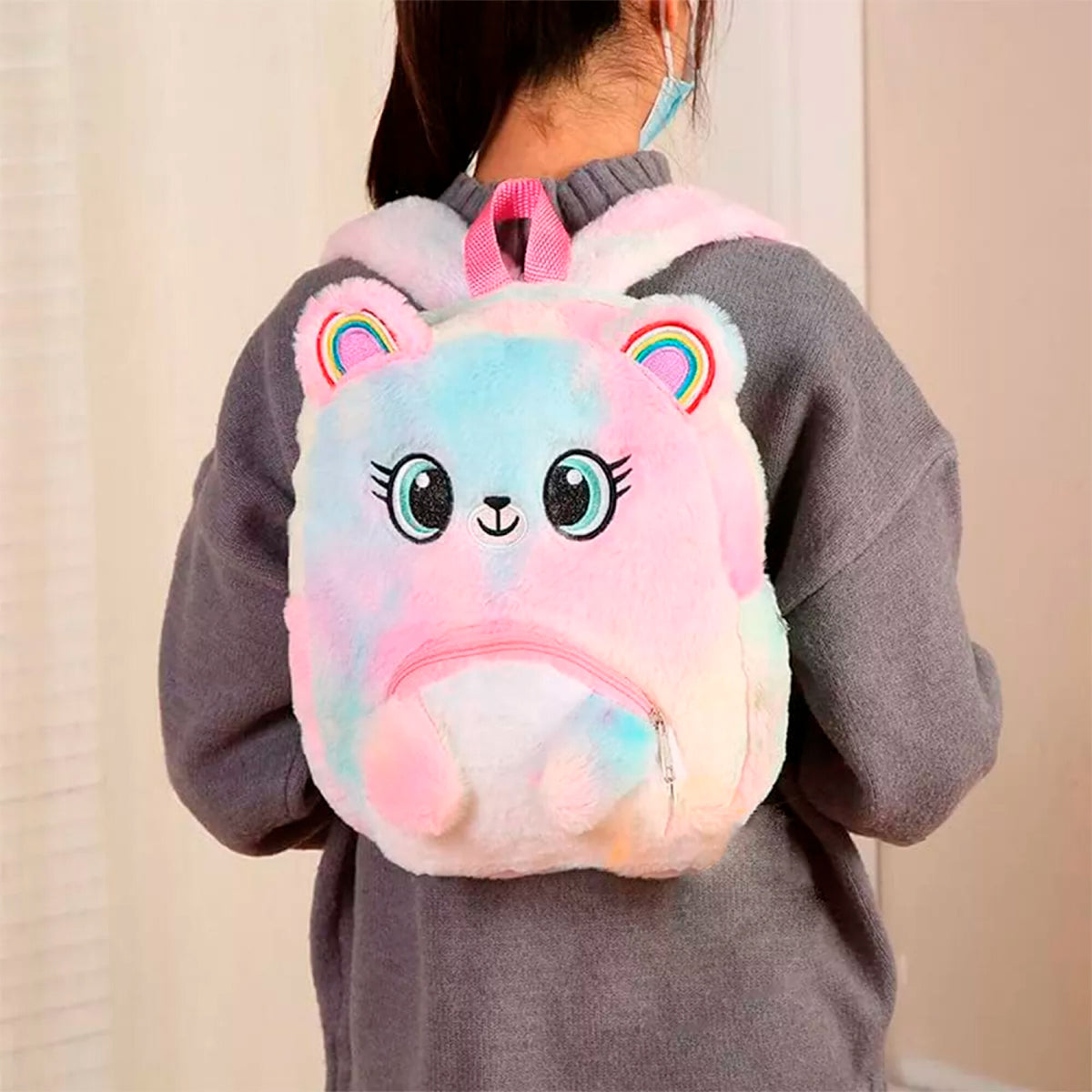 Mochila Escolar Infantil Efectos Luz Led Rgb Diseño Colores
