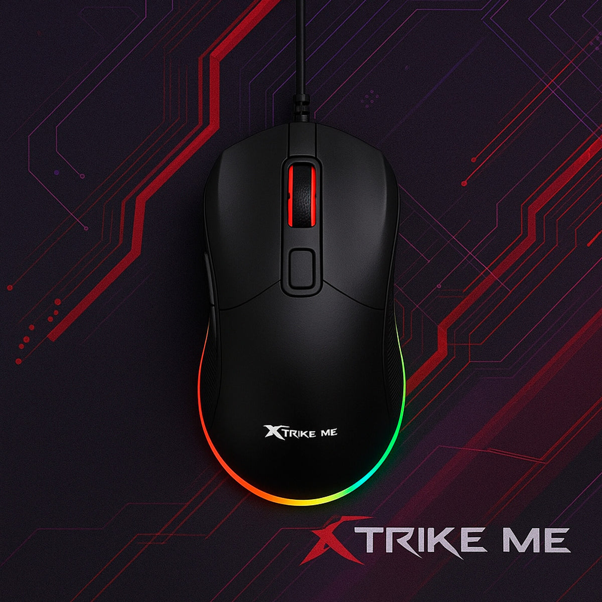 Mouse Óptico Gamer Xtrike Me GM-316 RGB 7200DP 13 Efectos