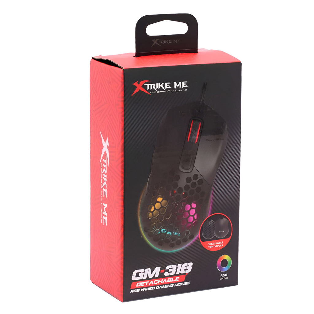 Mouse Óptico Gamer Xtrike Me GM-316 RGB 7200DP 13 Efectos