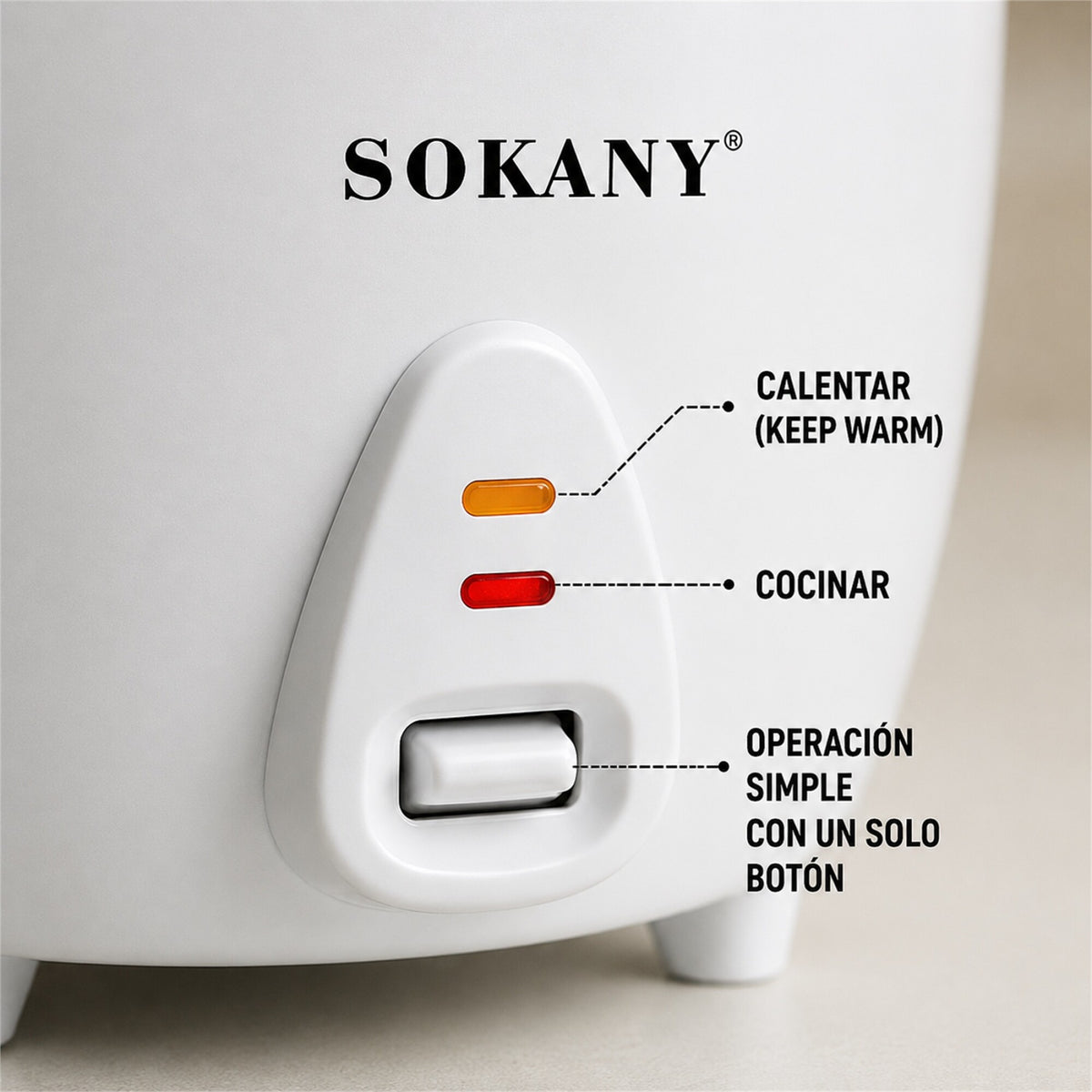 Olla Arrocera Eléctrica Sokany 1.8 L 700W con Keep Warm