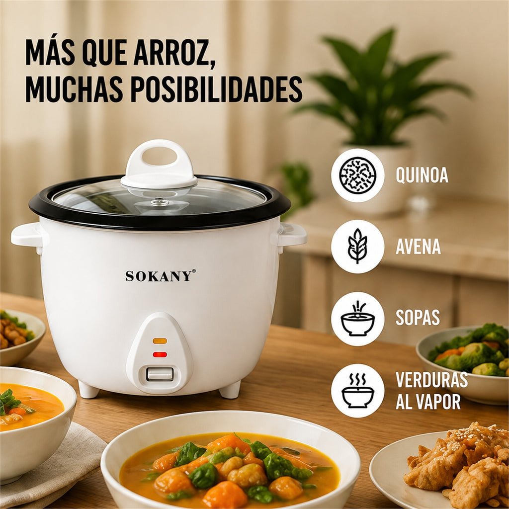 Olla Arrocera Eléctrica Sokany 1.8 L 700W con Keep Warm