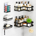 Organizador Baño Estante 5 Piezas Adhesivo Acero Inoxidable