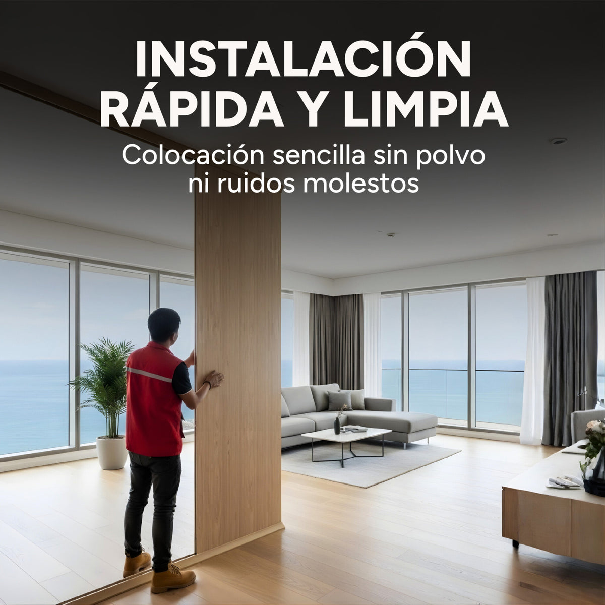 Panel Divisor Separador Ambientes 2 x 2,90m + 2 Rieles 3m
