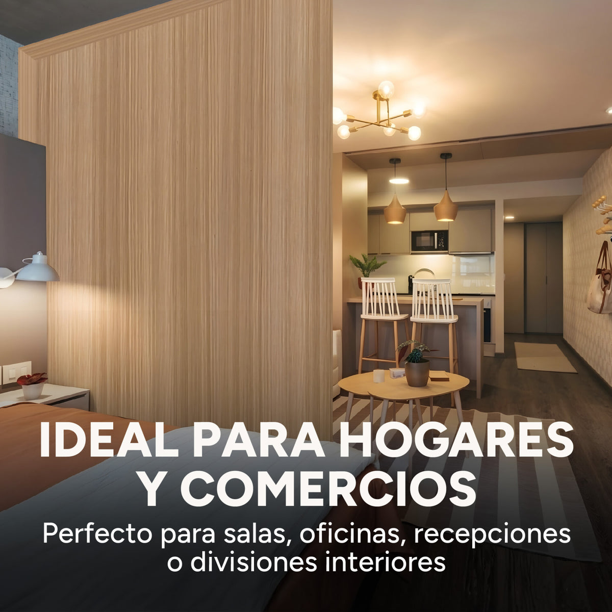Panel Divisor Separador Ambientes 2 x 2,90m + 4 Rieles 3m