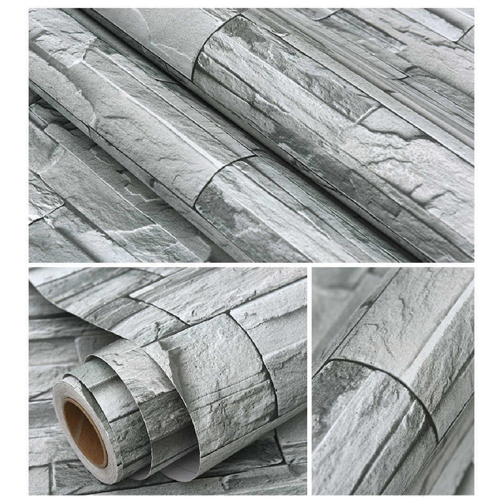 Papel Adhesivo Empapelar Piedra Cocina Pared 122x3mts