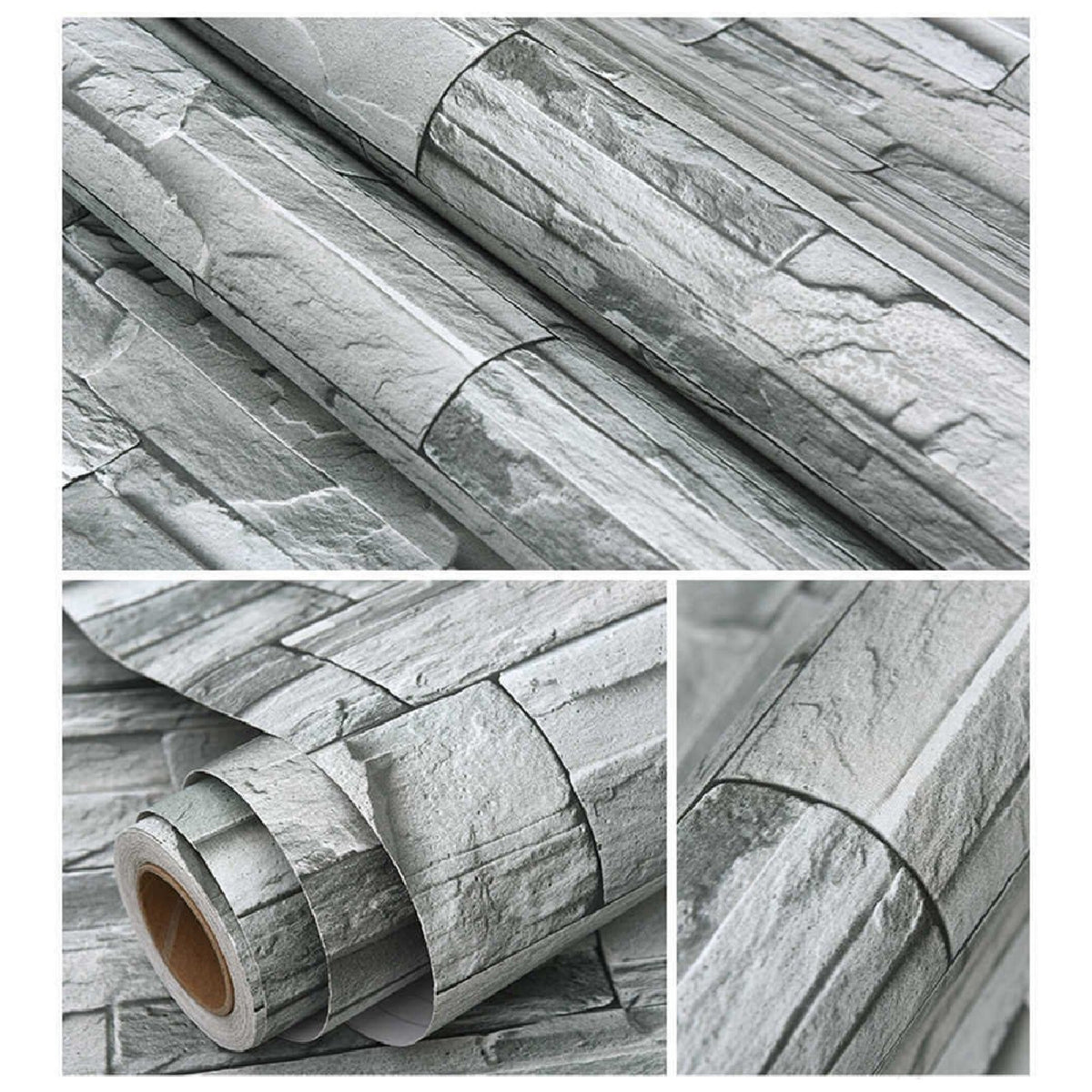 Papel Adhesivo Empapelar Piedra Cocina Pared 122x3mts