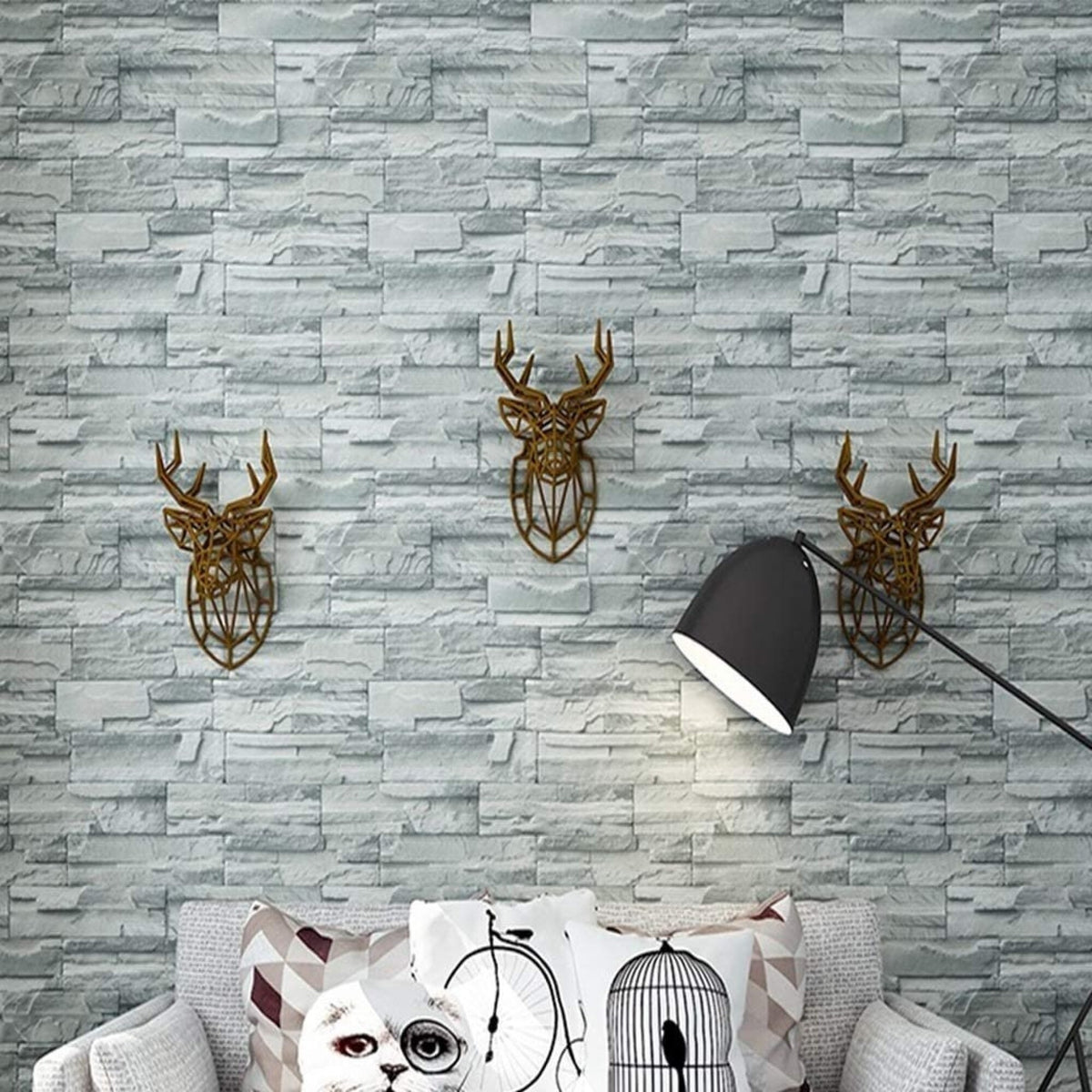 Papel Adhesivo Empapelar Piedra Cocina Pared 122x3mts