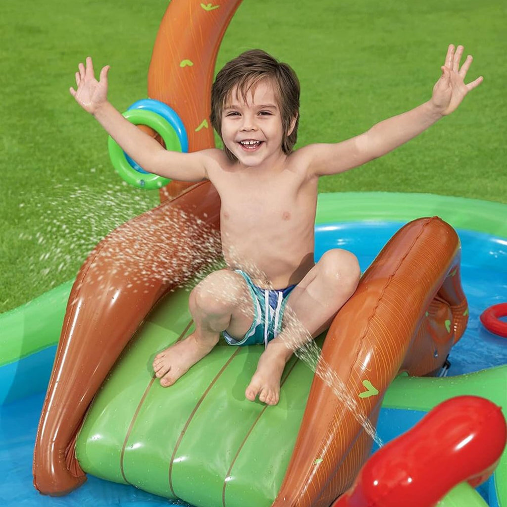 Piscina Doble Infantil Inflable Puente Bosque Juegos Bestway