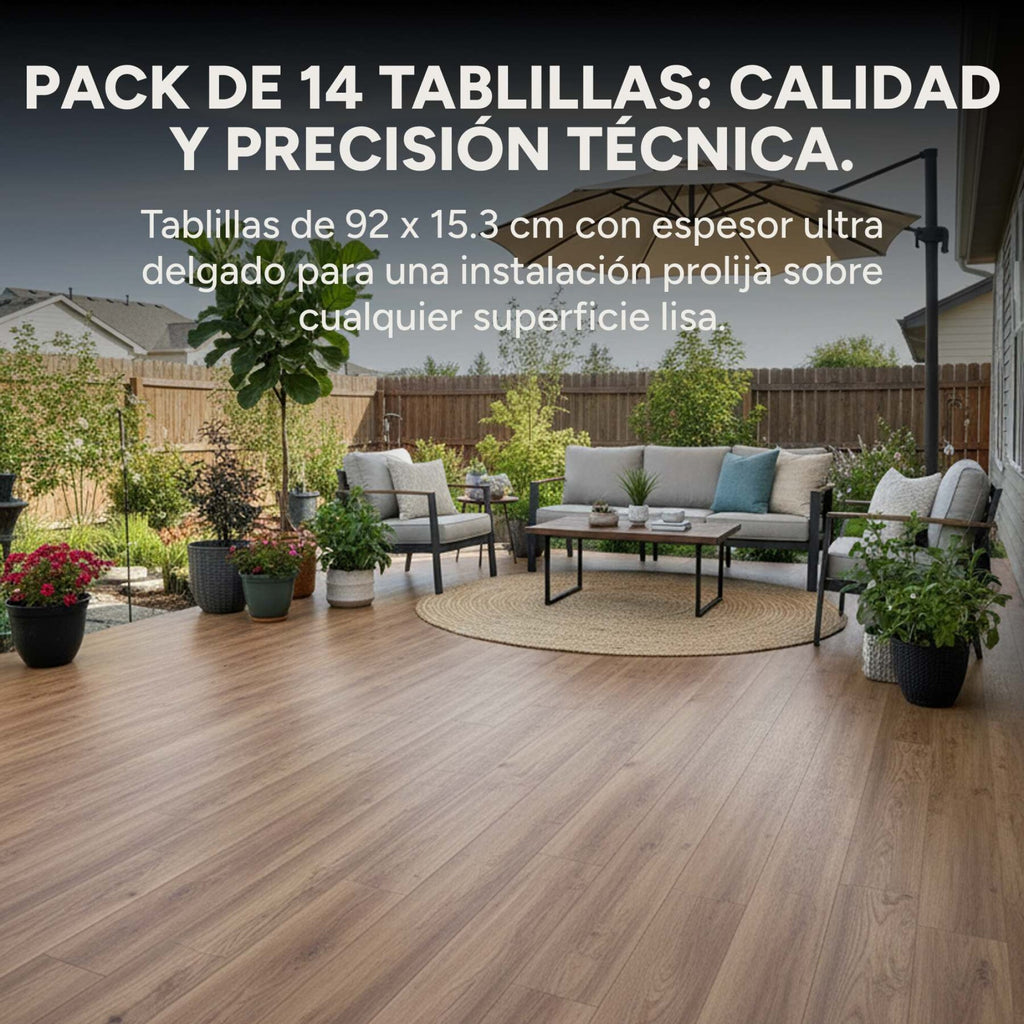 Piso Vinilico Autoadhesivo Piso Flotante Simil Madera x 3m2