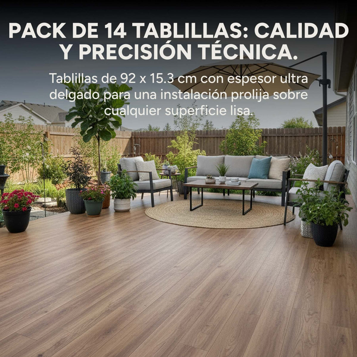 Piso Vinilico Autoadhesivo Piso Flotante Simil Madera x 3m2