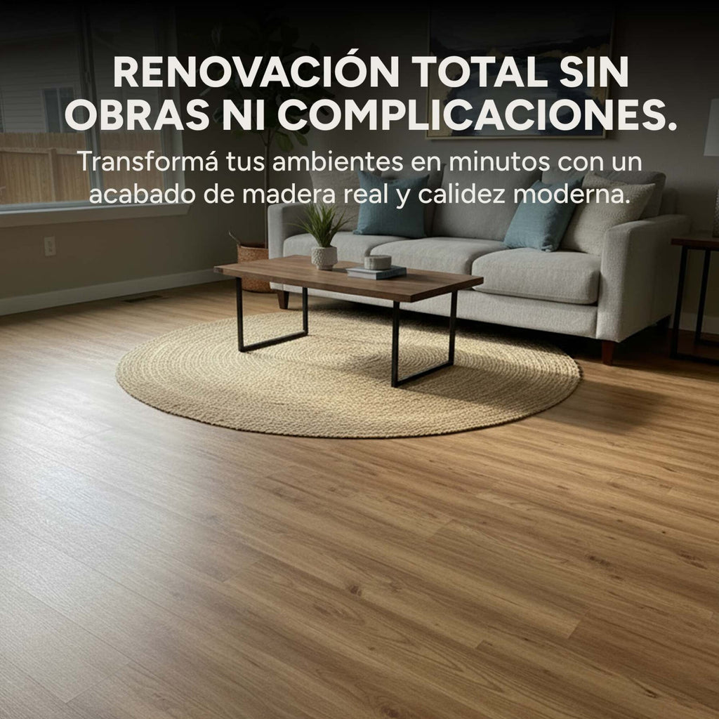 Piso Vinilico Autoadhesivo Piso Flotante Simil Madera x10m2