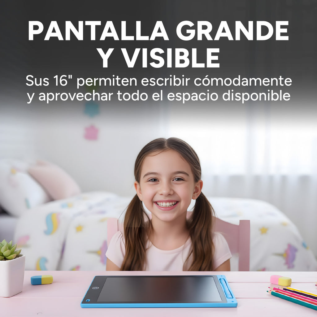 Pizarra Mágica Tableta Dibujar Infantil 16'' Pulgadas Lapiz