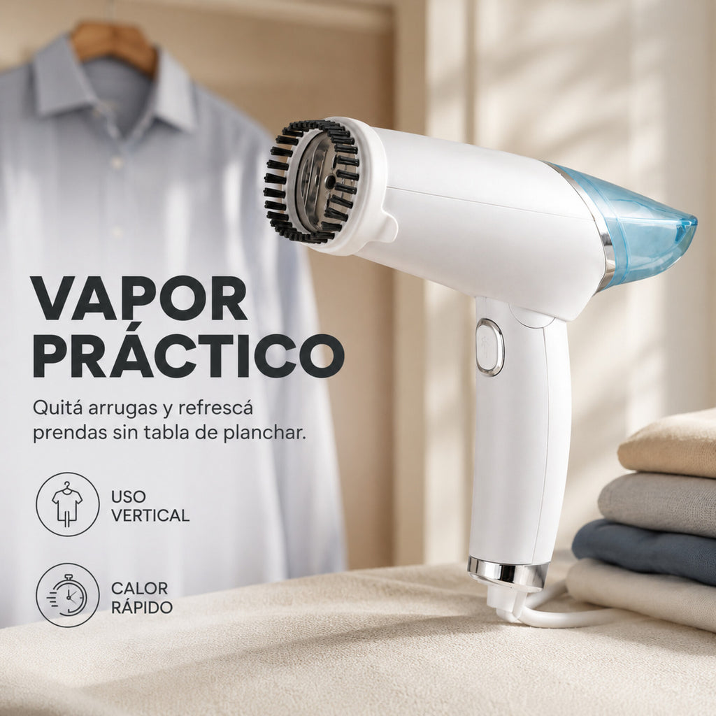 Plancha Vapor Vertical Goldtech VaporPlus Plegable 1000W