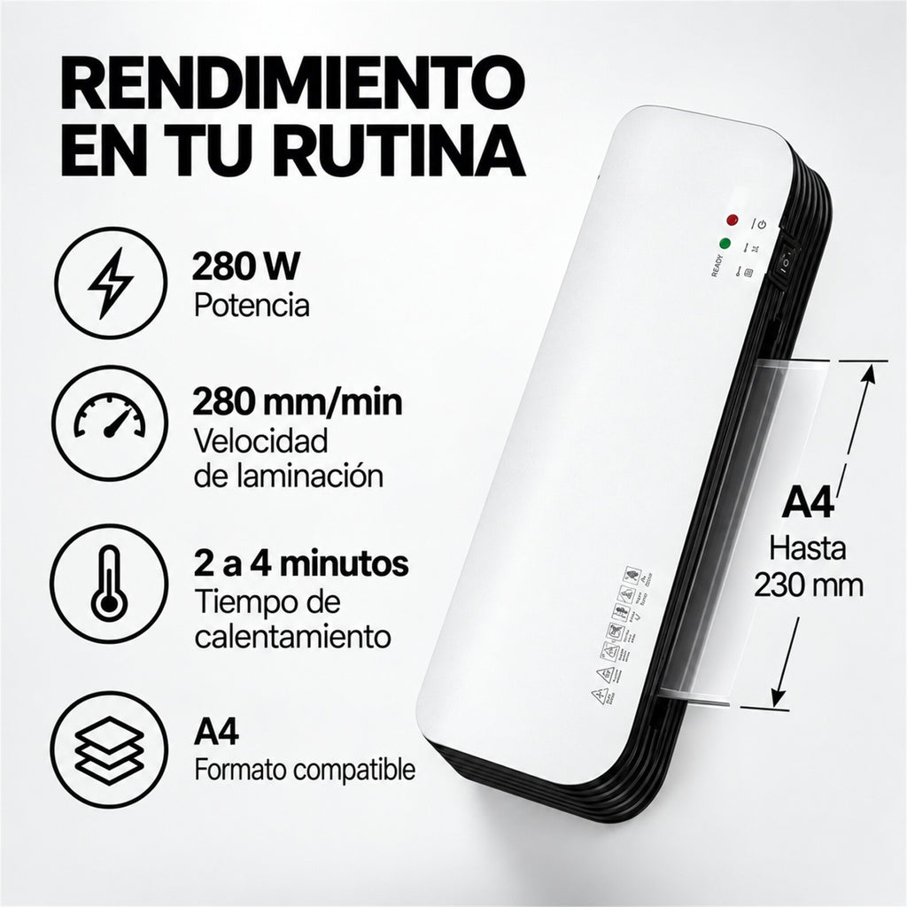 Plastificadora Laminadora A4 Frío Calor 220V