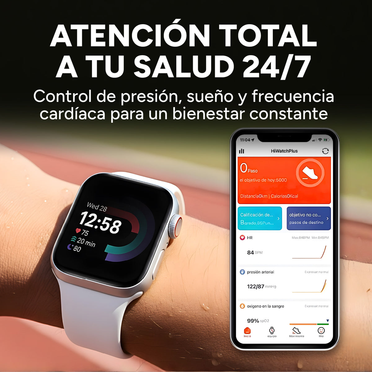 Reloj Inteligente Smartwatch Pro T700S Bluetooth Fitness