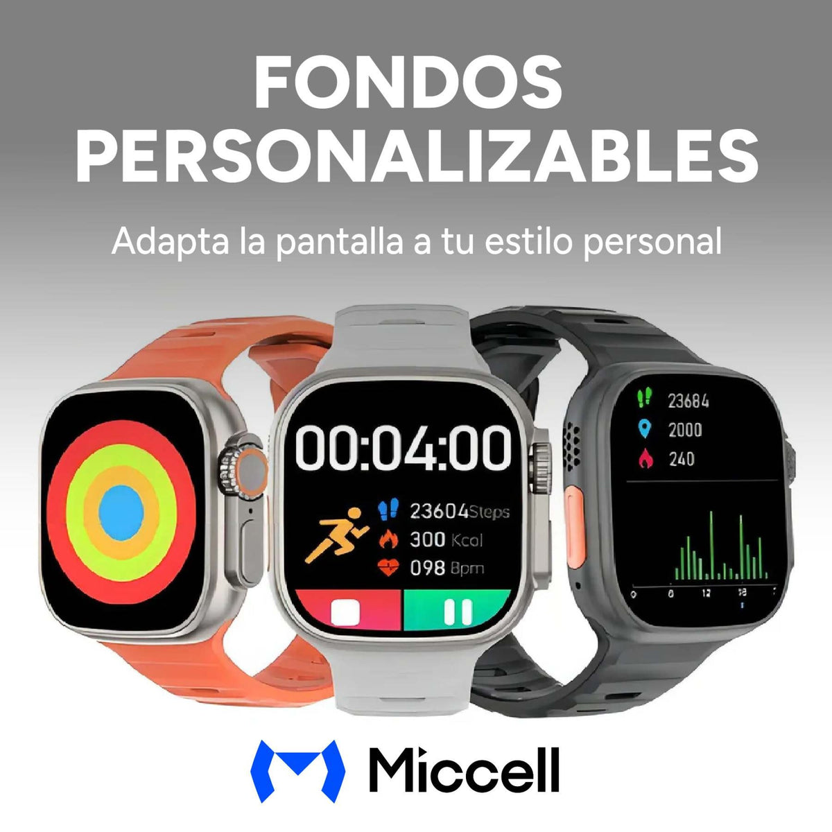 Reloj Inteligente Smartwatch X 3 Mallas Bt Ultra 2 Miccell