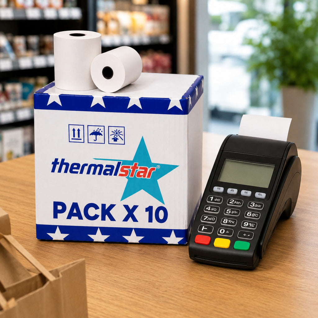 Rollo De Papel Térmico Para POS Impresora 57x40 mm Pack X10