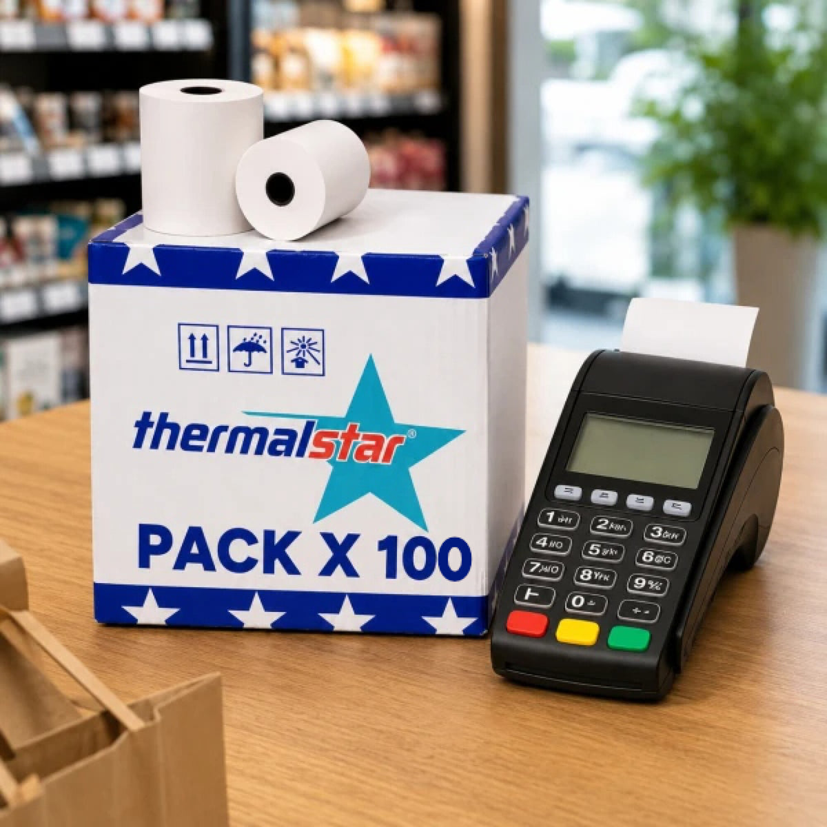 Rollo De Papel Térmico Para POS Impresora 57x40 mm Pack X100