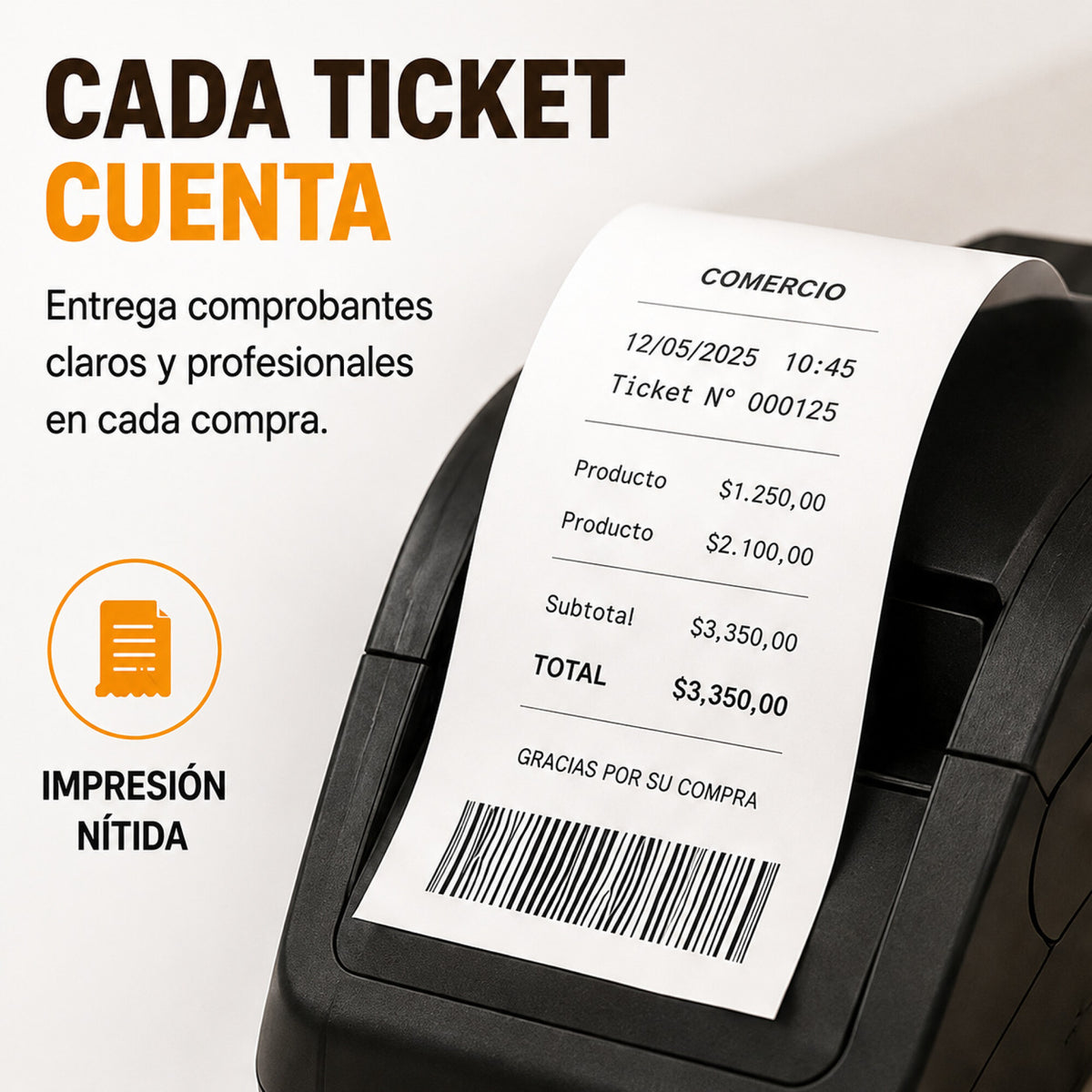 Rollo De Papel Térmico Para POS Impresora 57x40 mm Pack X500