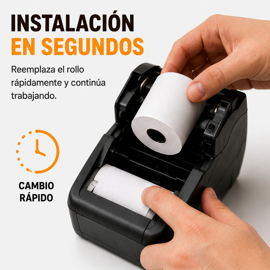 Rollo De Papel Térmico Para POS Impresora 57x40 mm Pack X80