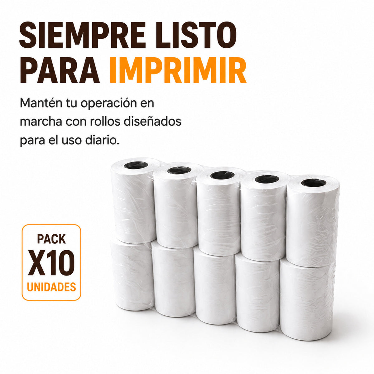 Rollo De Papel Térmico Para POS Impresora 57x40 mm Pack X80