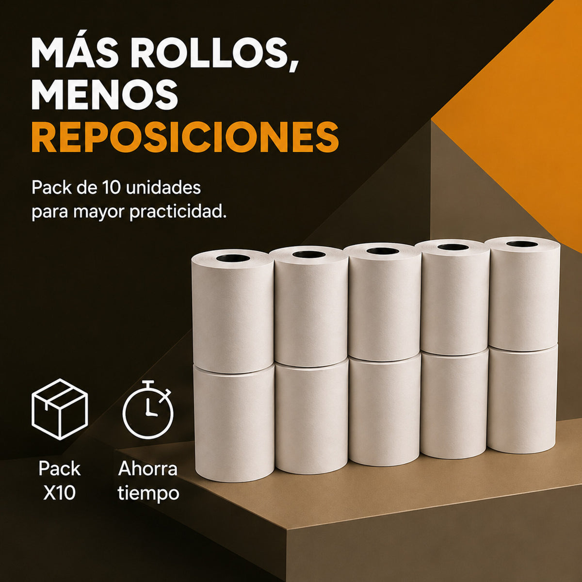 Rollo De Papel Térmico Para POS Impresora 57x40 mm Pack X80