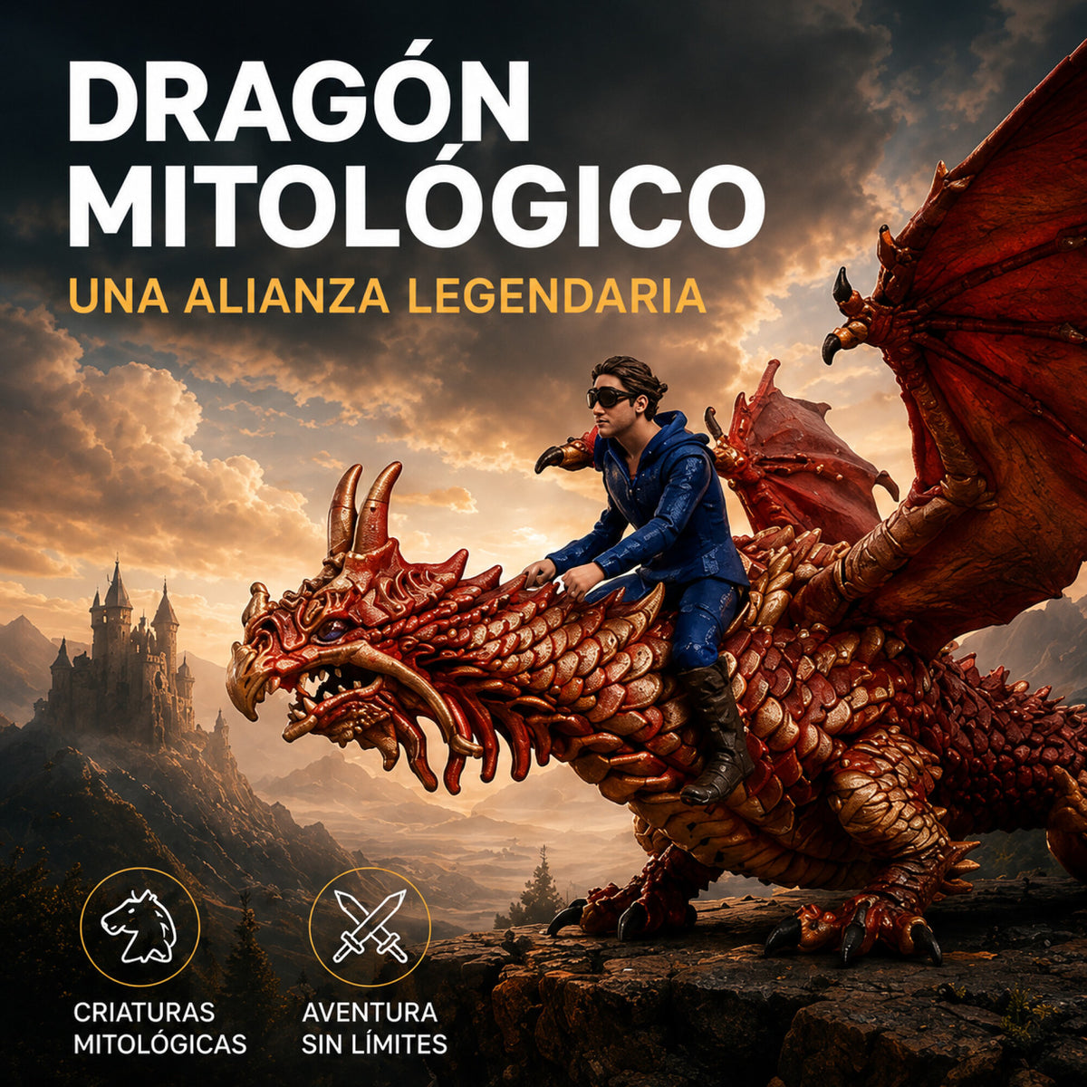 Safari Dragon Mitologico Niños Infantil Animal Fantastico