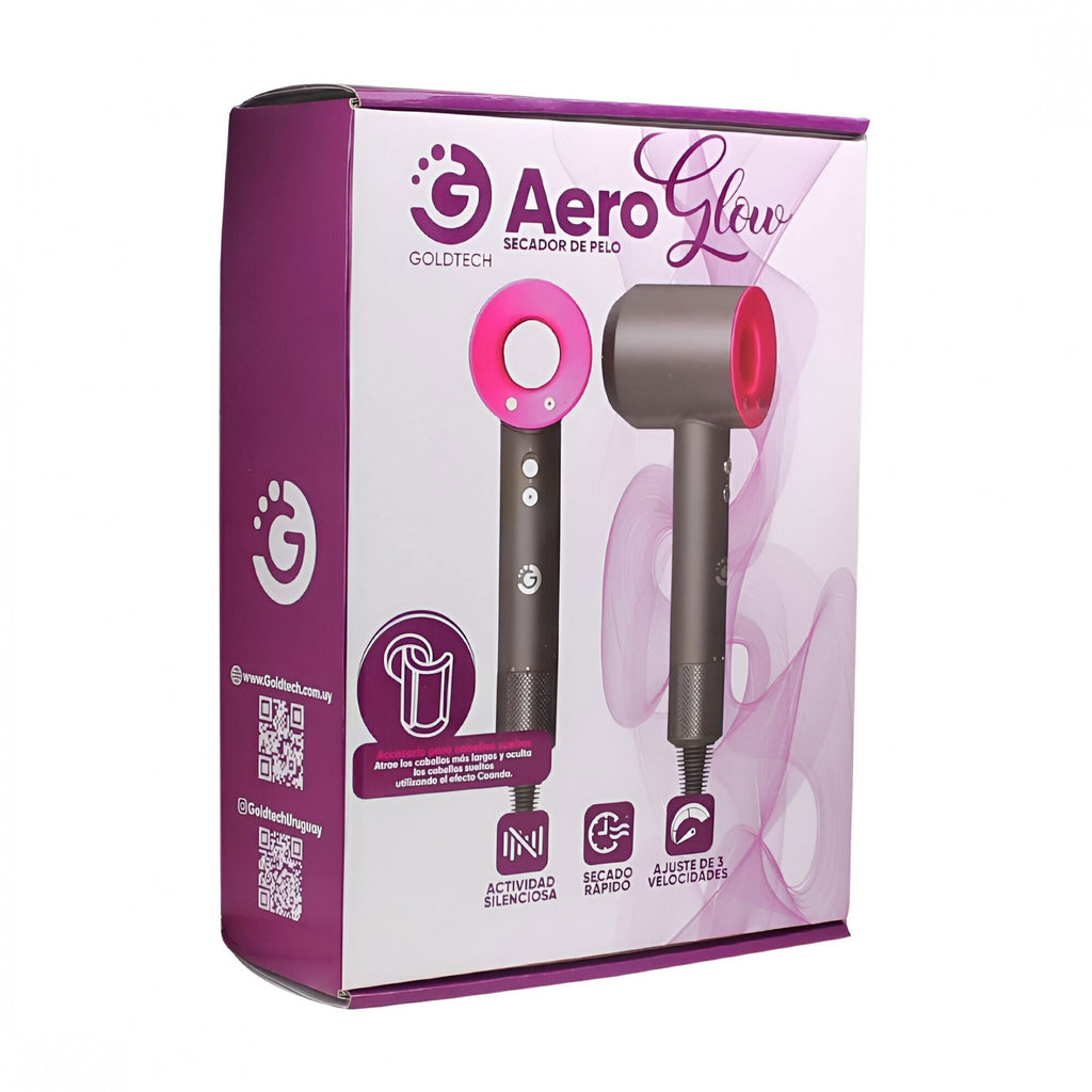 Secador De Pelo Goldtech 1500W Coanda 5 Piezas 3 Niveles
