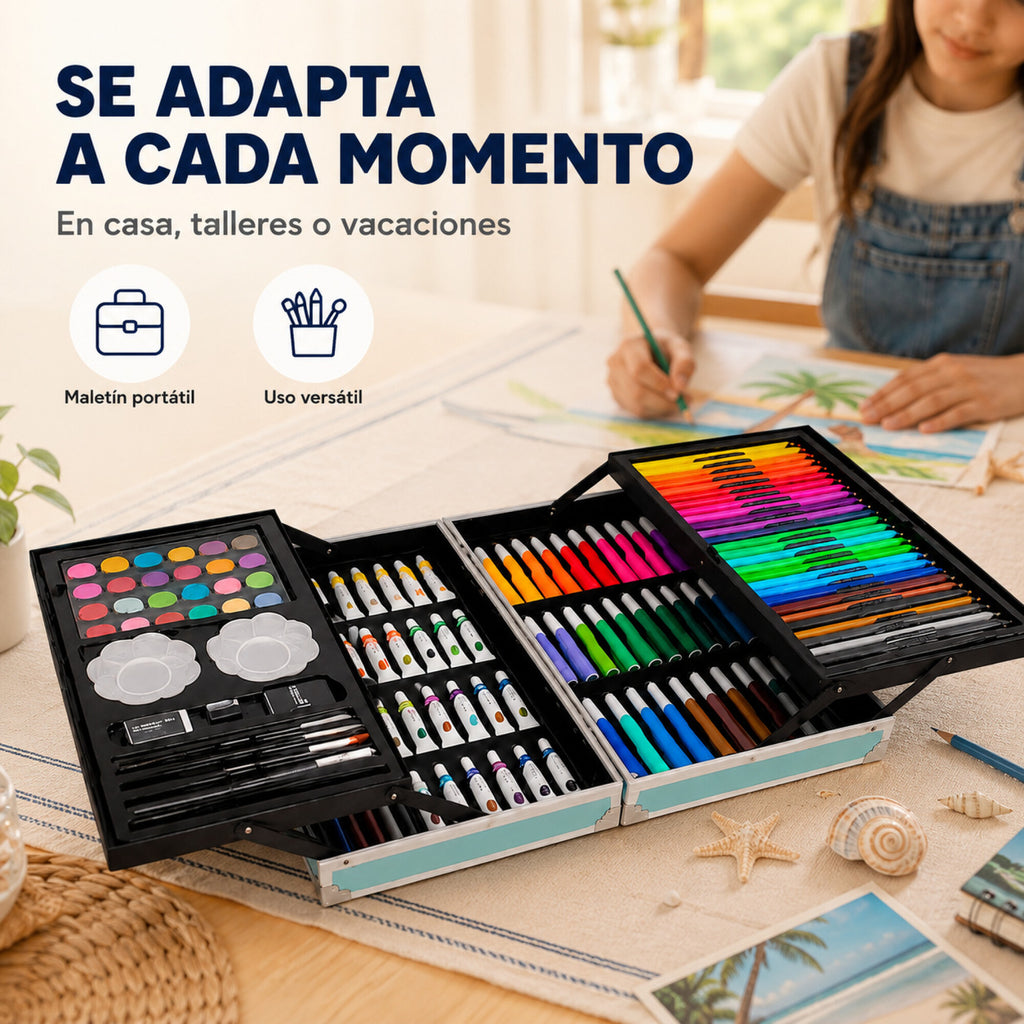 Set de Arte Infantil en Valija 145 Piezas