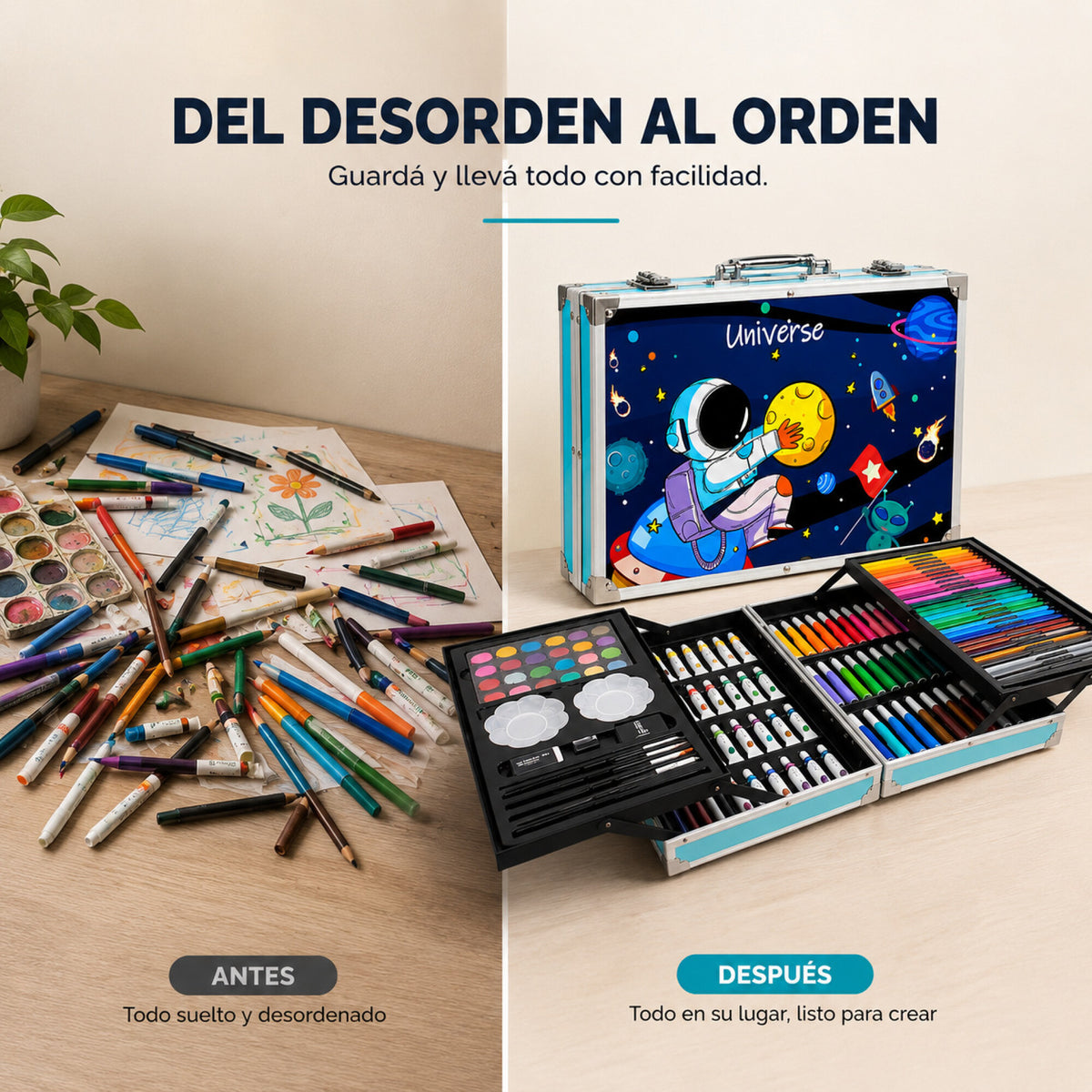 Set de Arte Infantil en Valija 145 Piezas