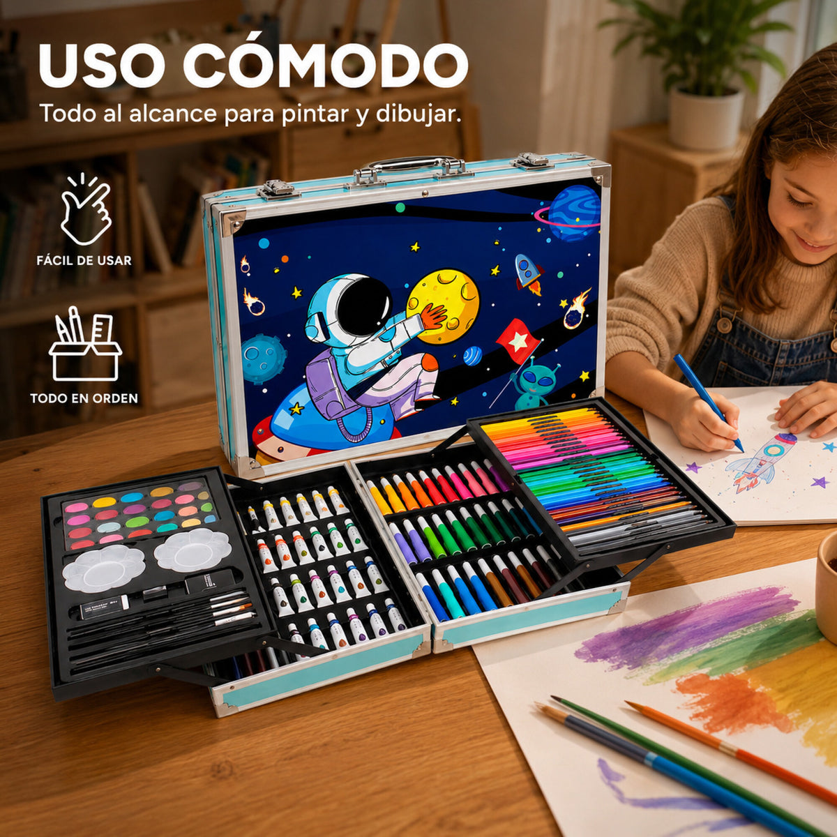 Set de Arte Infantil en Valija 145 Piezas