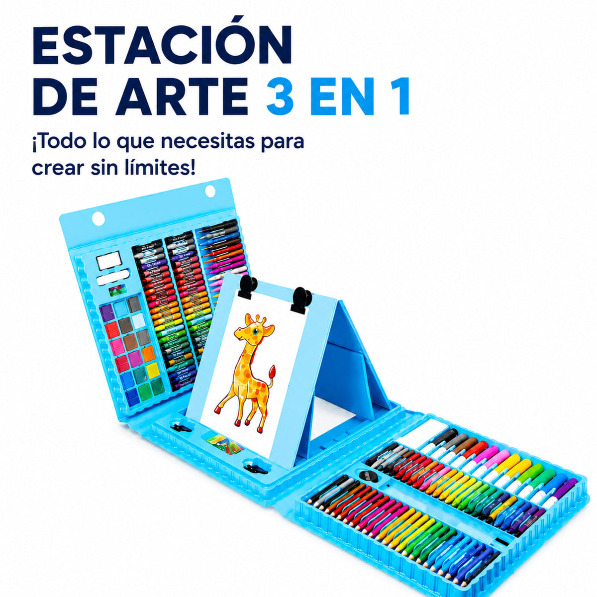 Set Kit Arte Dibujo Y Pinturas 208 Piezas Valija Infantil