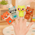 Set X4 Títeres de Dedo Animalitos para Baño y Juego