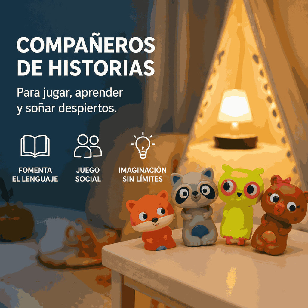 Set X4 Títeres de Dedo Animalitos para Baño y Juego