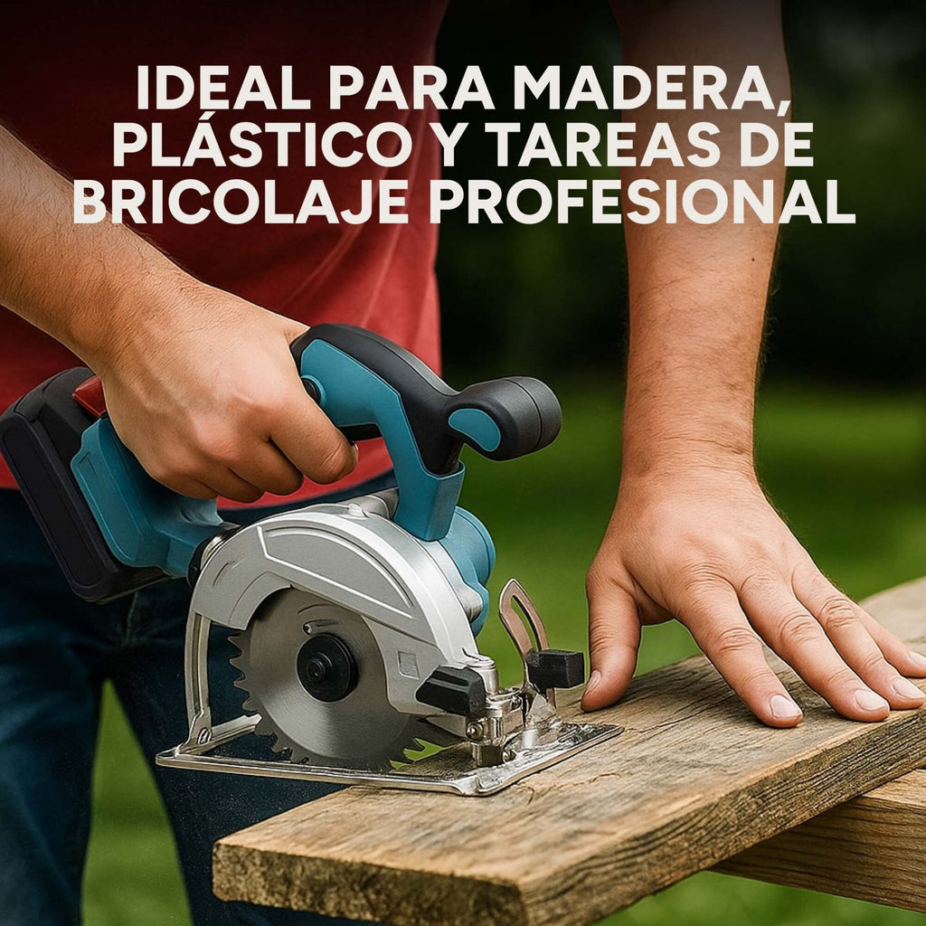 Sierra Circular Inalámbrica Portátil 850W Con 2 Baterías 48V