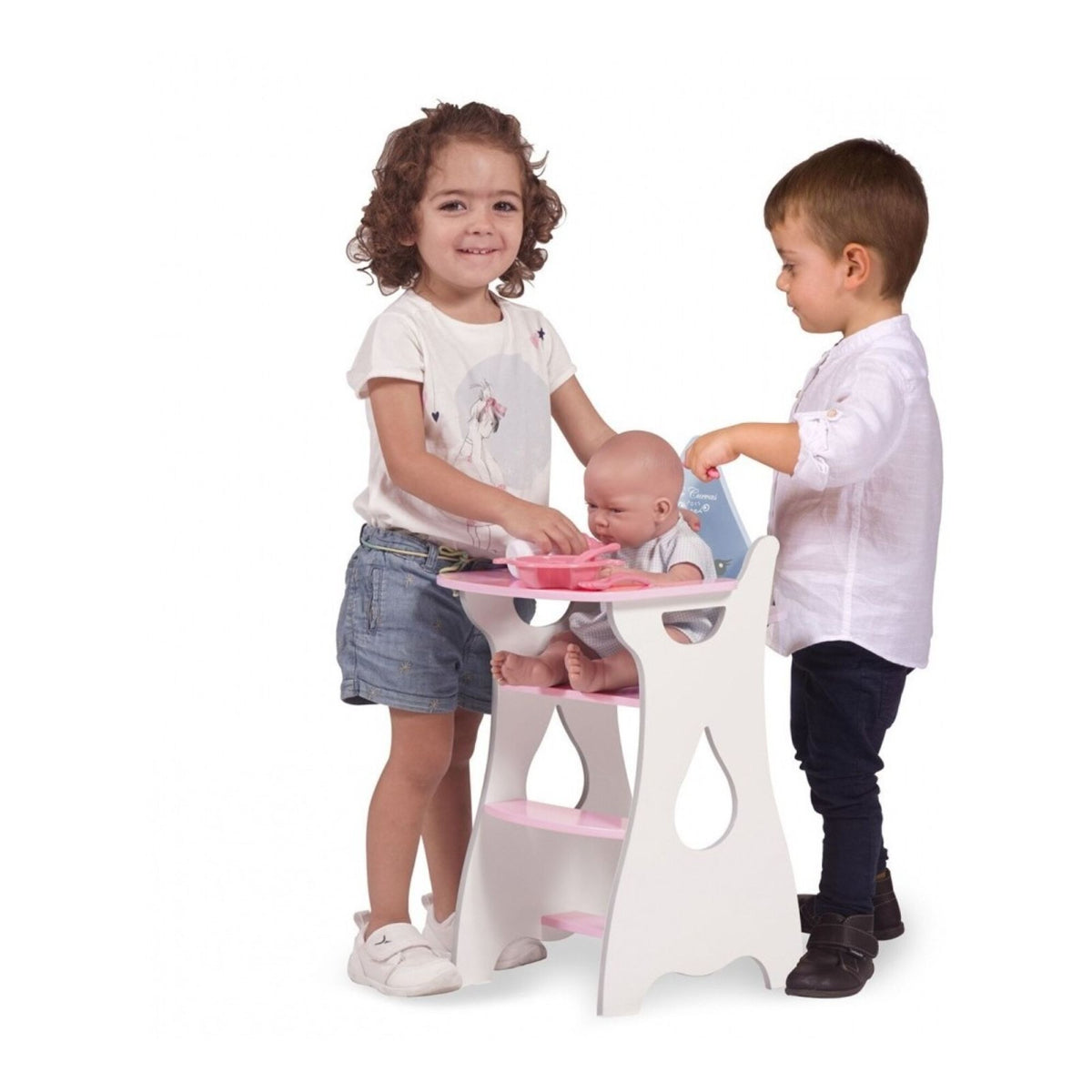 Silla Alta Bebes Comer Madera De Cuevas Niños Infantil