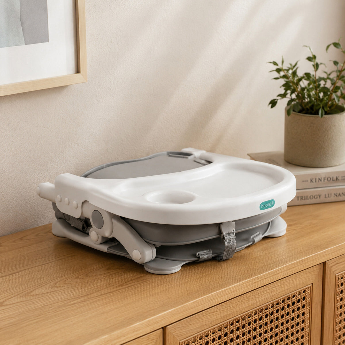 Silla de Comer para Bebé Plegable con Bandeja