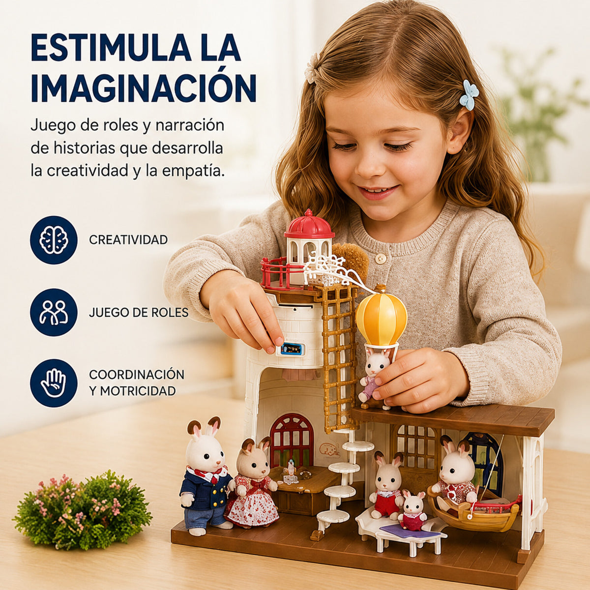 Sylvanian Families Casa Con Faro De Luz Accesorios Juguete