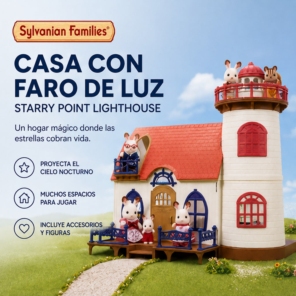 Sylvanian Families Casa Con Faro De Luz Accesorios Juguete