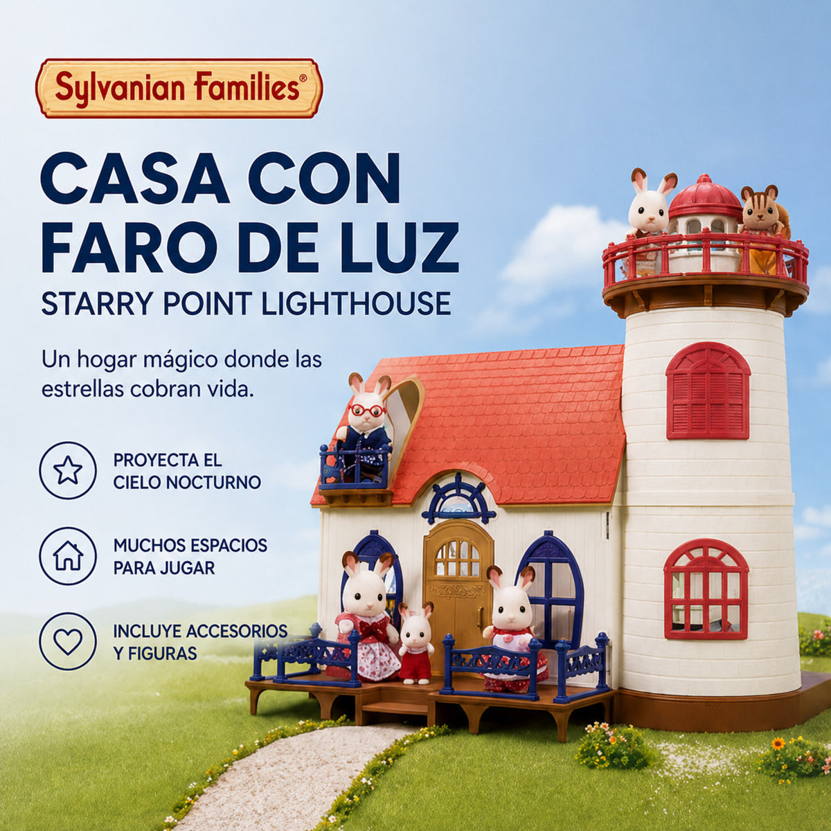 Sylvanian Families Casa Con Faro De Luz Accesorios Juguete