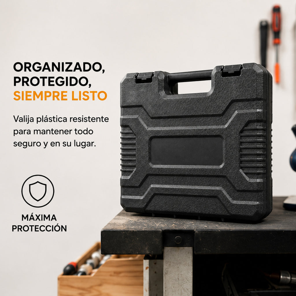 Taladro Percutor Atornillador + 2 Baterías 48V Inalambrico