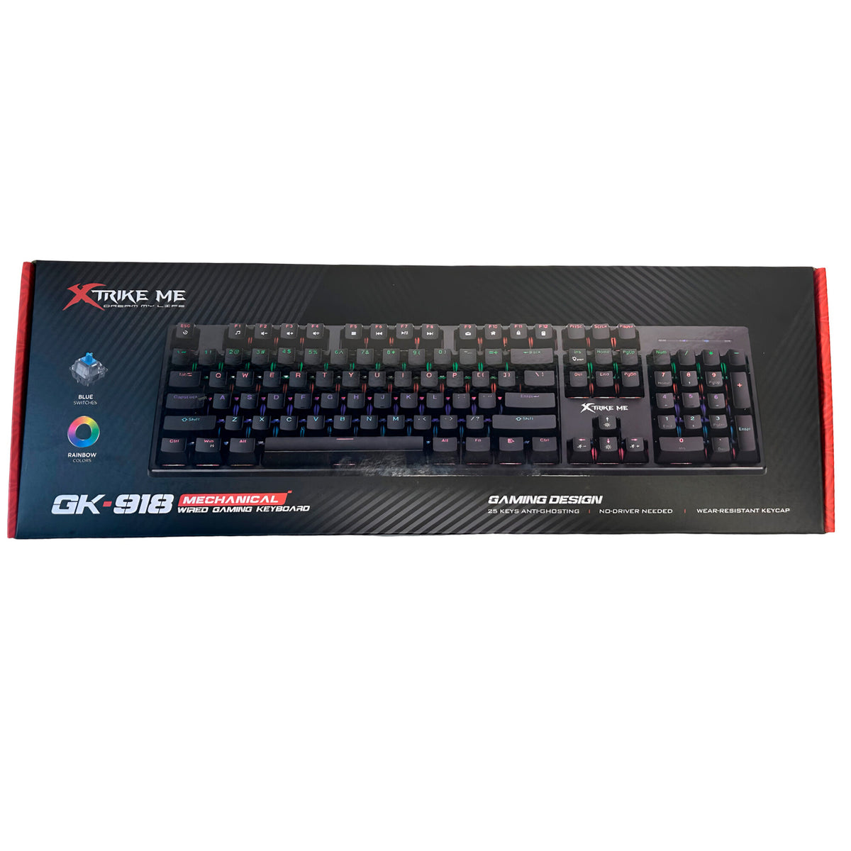 Teclado Mecánico Gamer Rgb Xtrike Me GK-918 Anti-Ghosting