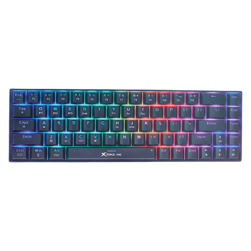Teclado Mecánico Inalámbrico Gamer RGB Xtrike Me GK-995W BK